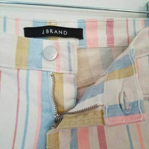 J Brand Candy Stripe Cutoff Denim Shorts 24 - Picture 5 of 8